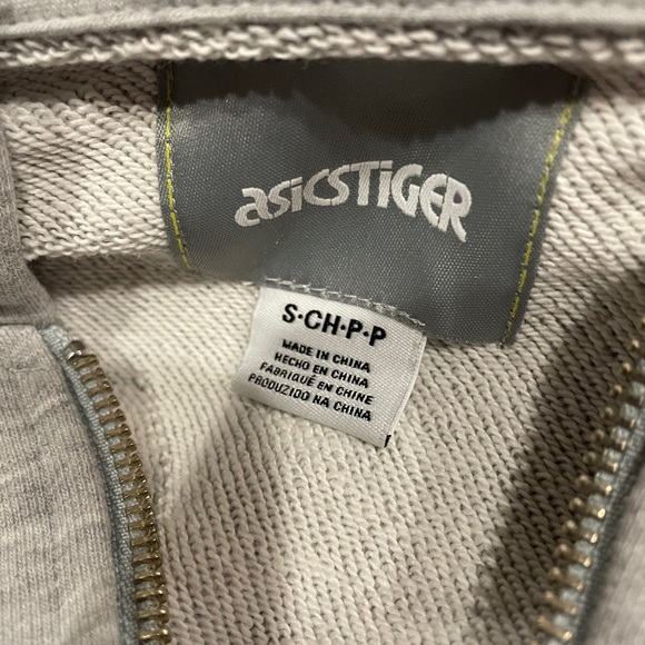 ASICS Tiger Men's Full Zip Hoodie Gray - Picture 11 of 12